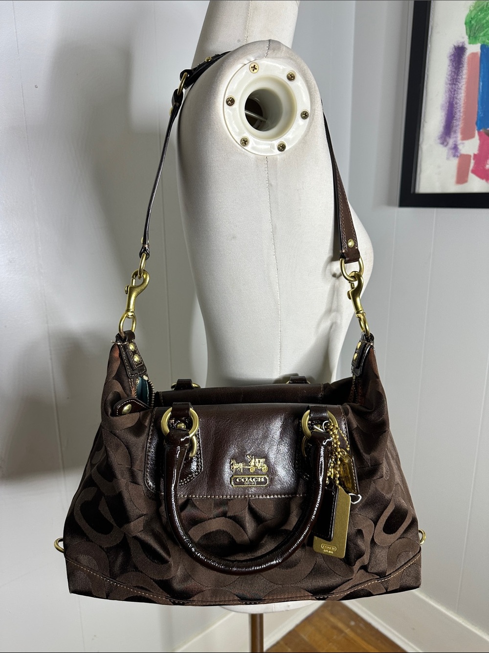 Coach Y2k Madison Op Art Satchel Bag